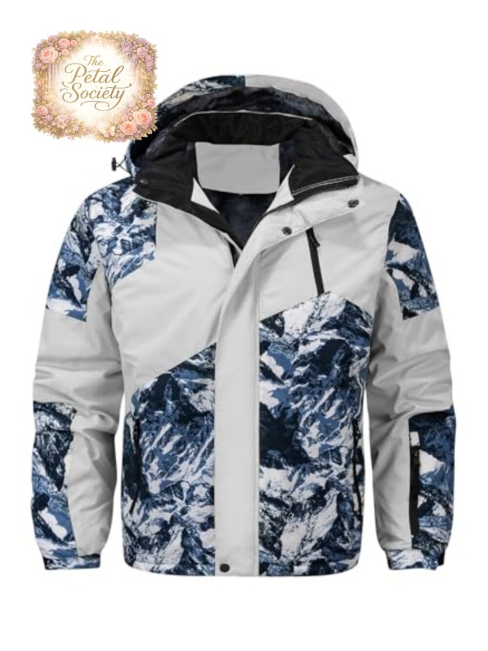 FTIMILD Men's Skiing Jacket Waterproof Windproof Fleece Lined Winter Coat